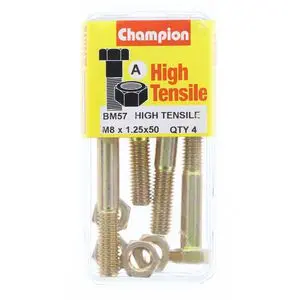 Champion Fully Threaded Set Screws And Nuts 8 X 50Mm- Bm57 1