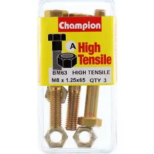 Champion Fully Threaded Set Screws And Nuts 8 X 65Mm- Bm63 1