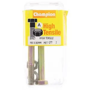 Champion Fully Threaded Set Screws And Nuts 8 X 80Mm- Bm67 1
