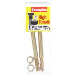 Champion Fully Threaded Set Screws And Nuts 8 X 100Mm- Bm69 1