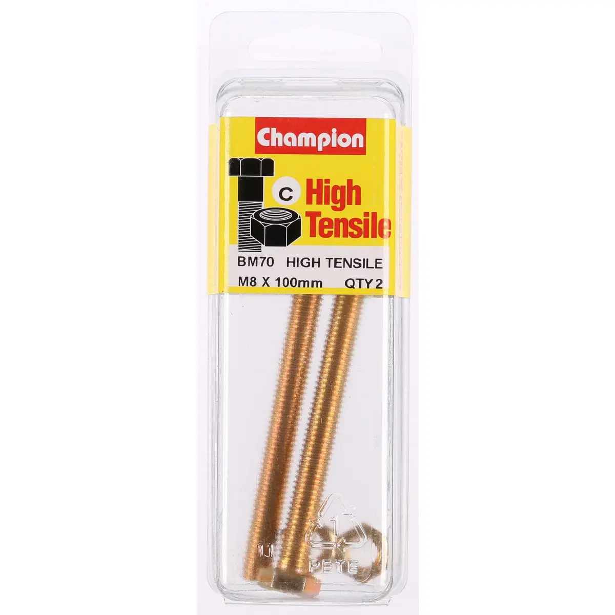 Champion Fully Threaded Set Screws And Nuts 8 X 100Mm- Bm70 1