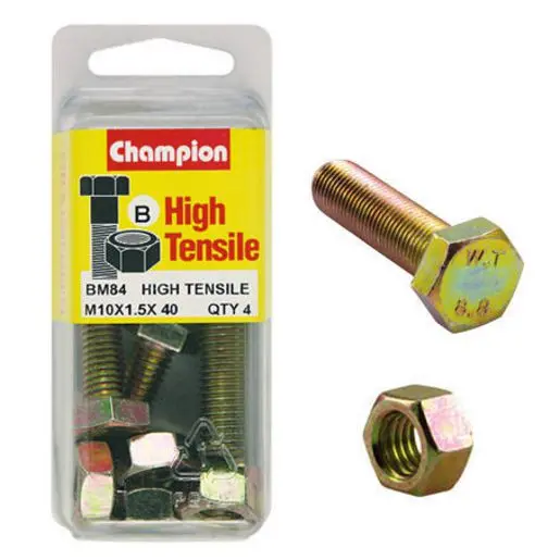 Champion Fully Threaded Set Screws And Nuts 10 X 40 Mm- Bm84 1