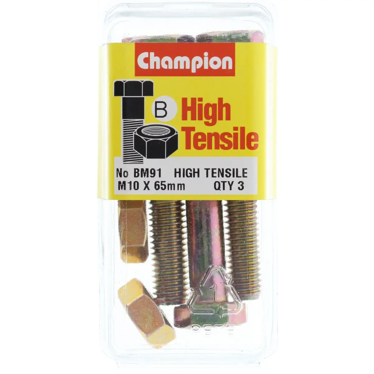 Champion Fully Threaded Set Screws And Nuts 10 X 65 Mm- Bm91 1