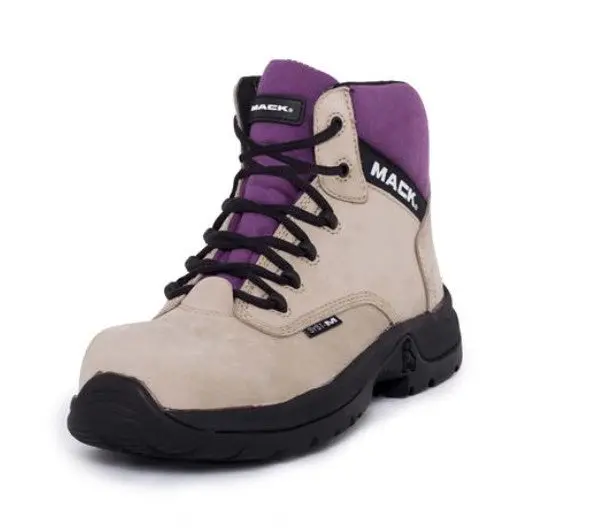 Mack Axel Womens Lace Up Safety Boots Fawn And Purple Mk000axelfnf 1