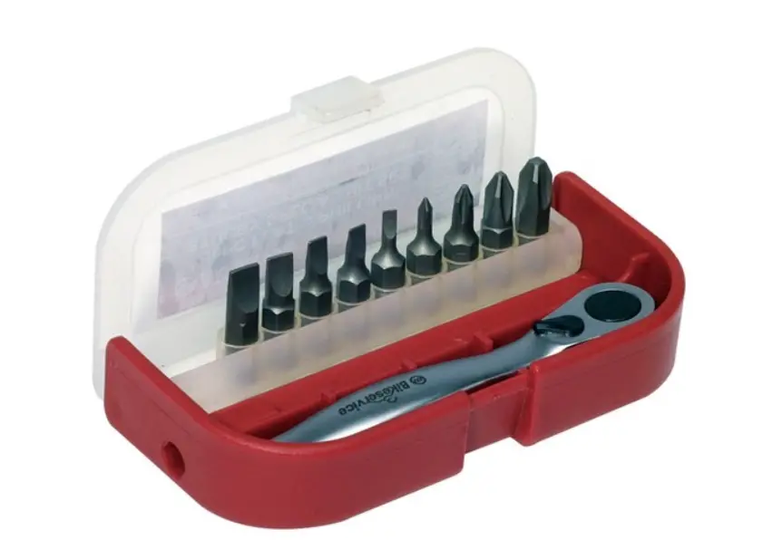 Bikeservice Hand Drive Bit Set - Flat & Phillips 10Pc Bs6005 1