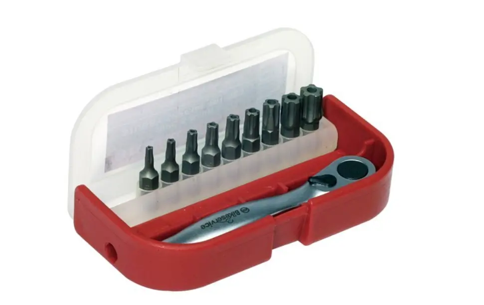 Bikeservice Hand Drive Bit Set - 5 Point 10Pc Bs6007 1