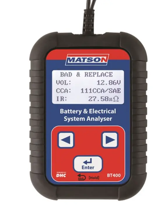 Matson Digital  Battery And Alternator Tester Bt400 1