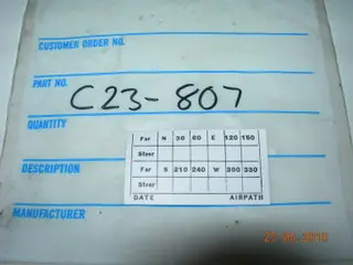 Deviation Card - Compass - Airpath 1