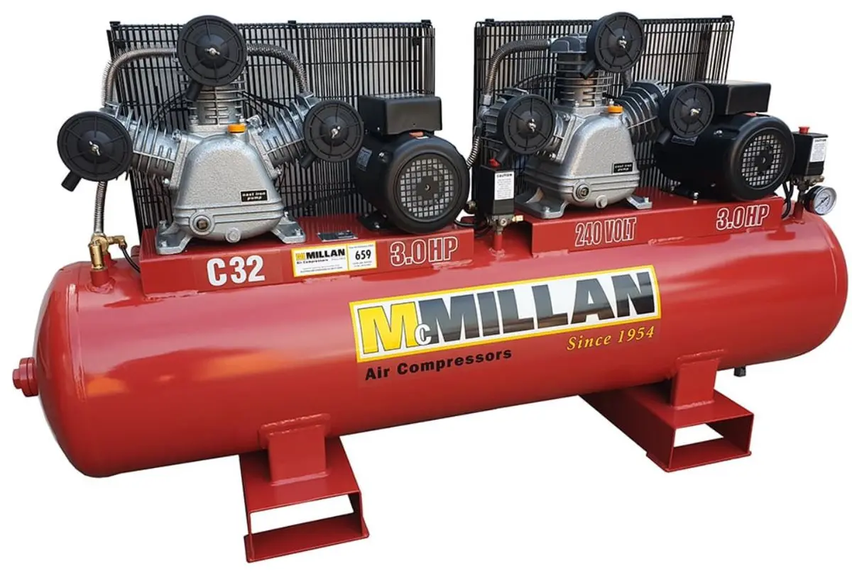Mcmillian C32-23.6Cfm  2 X 3.2Hp 240Volt High Pressure Compressor C32 1