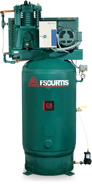 Fs-Curtis Ca5+ Ultrapack Vertical – 5 Hp Two-Stage Reciprocating Air Compressor  18.5 Cfm @ 175 Psi | 80-Gallon Vertical Tank 1