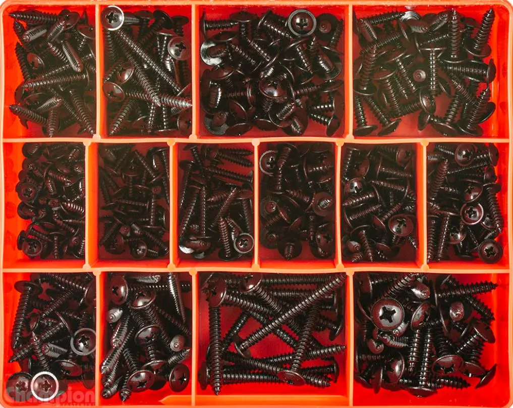 Champion Phillips Mushroom Head Self-Tapping Screws Assortment Ca1720 1
