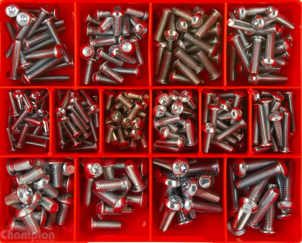 Champion Metric Torx Button Head Screws Assortment 14 Sizes 270 Pieces  Ca1784 1