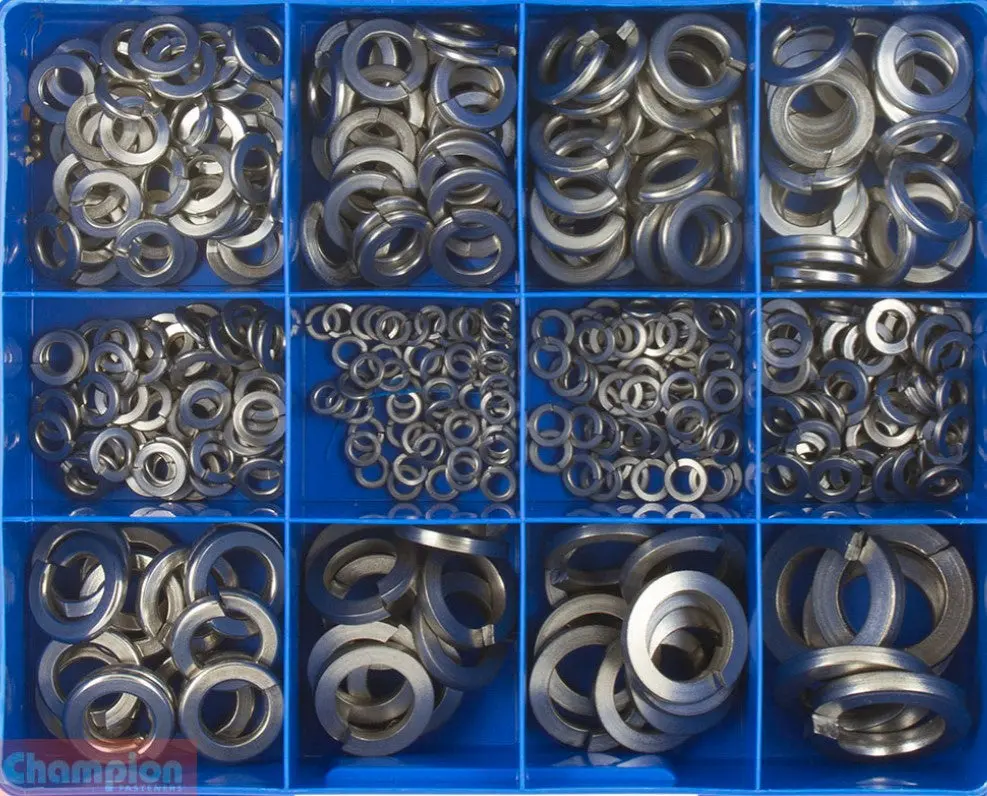 Champion S/Steel Metric & Imperial Spring Washers Assortment12 Sizes: 4Mm To 16Mm & 5/32″ To 3/4″ Id Ca1840 1