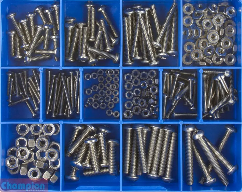 Champion S/Steel Imperial Bsw Machine Screws & Nuts Assortment Ca1860 1