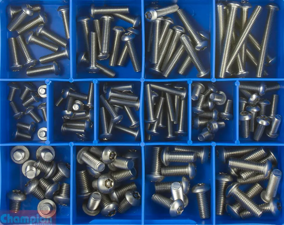 Champion S/Steel Torx Security Pan Metric Machine Screws 304/A2 Assortment Ca1886 1