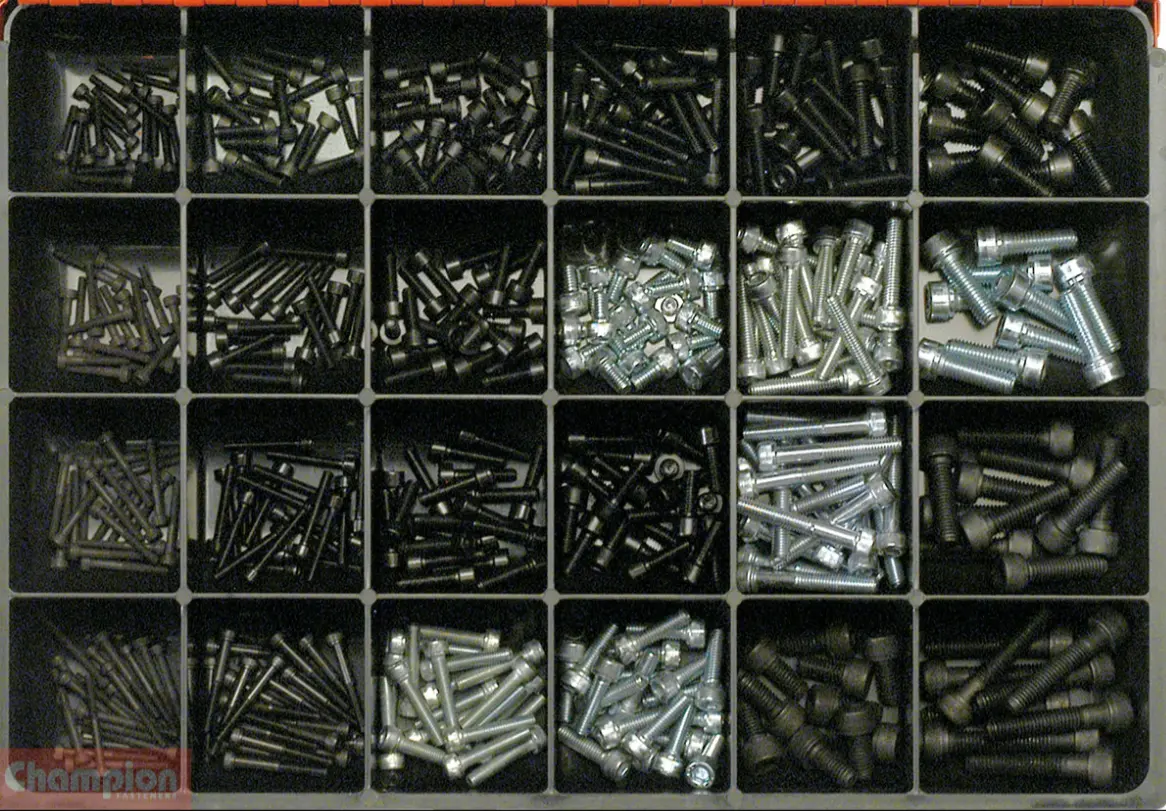 Champion Metric Socket Head Cap Screw Master Kit 24 Sizes: 3Mm To 8Mm Dia Ca2417 1