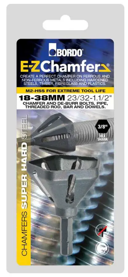 Bordo 18-38Mm E-Z Chamfer Hex Shank De-Burring And Chamfering Tool 2210-1838 1