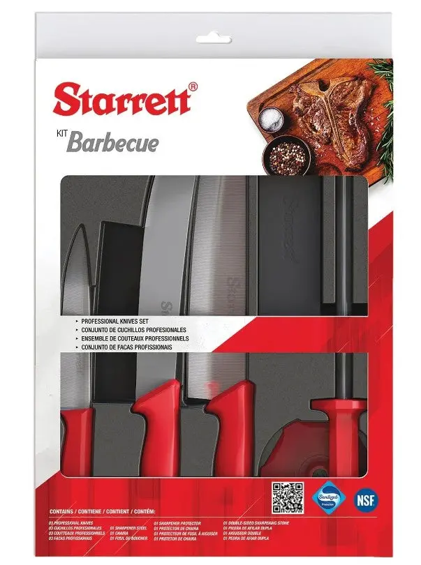 Starrett 6 Pc Bbq Professional Knife Set “ Chef” Bkk-6R3 1