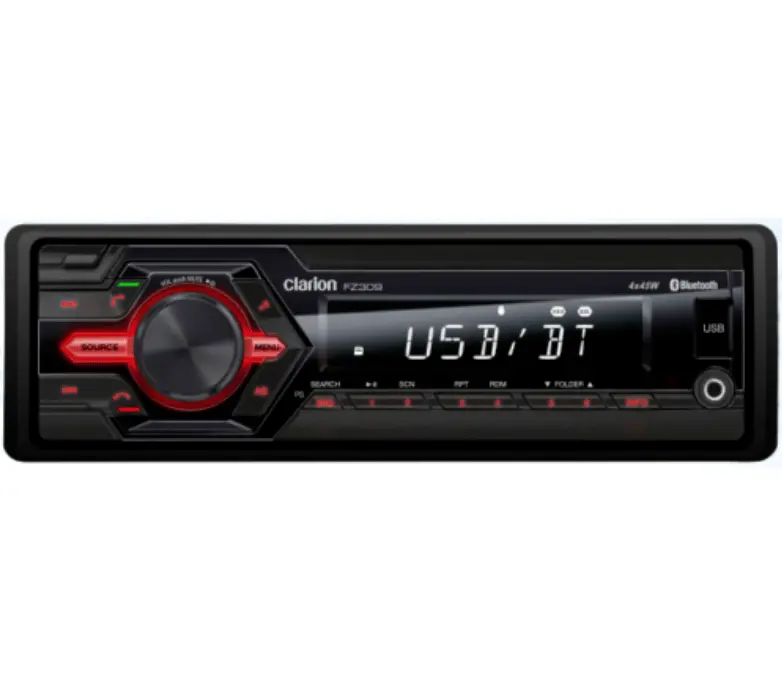 Clarion Fz309 Single-Din Multimedia Receiver Usb, Aux, Bluetooth 1