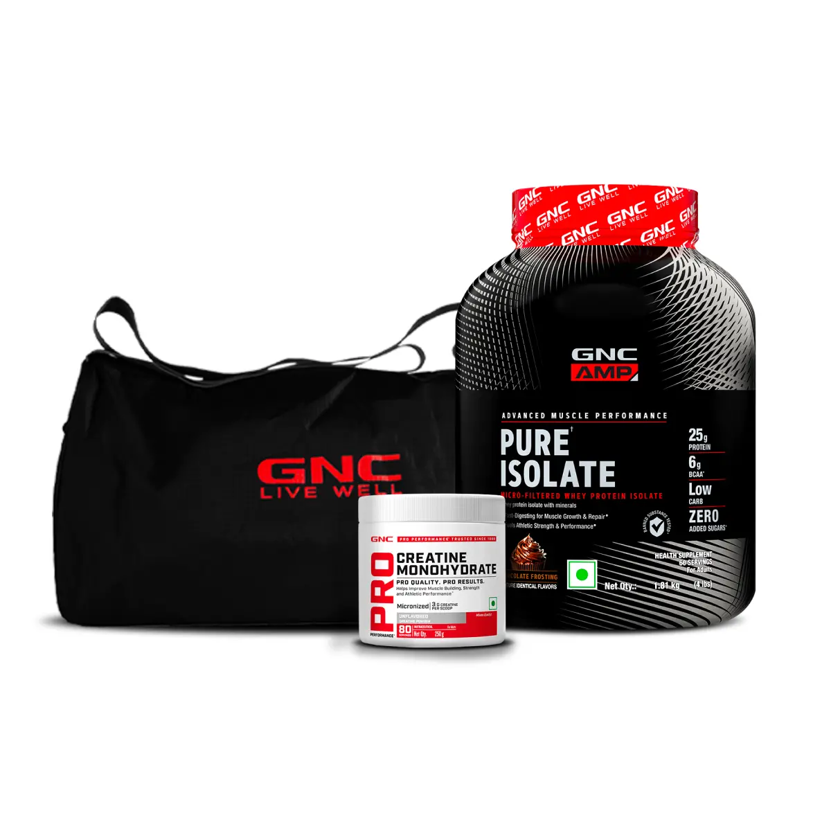 Gnc Amp Pure Isolate (Low/Zero Carb) With Gym Bag 1