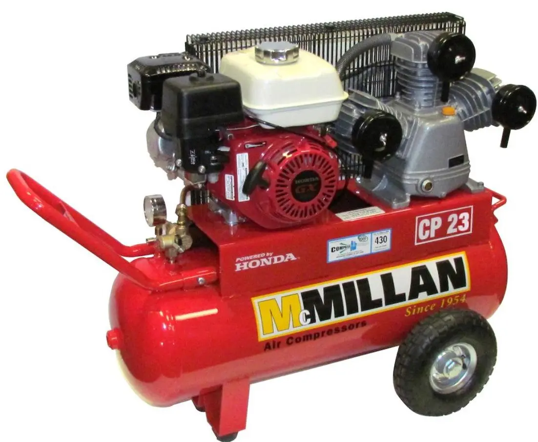 Mcmillan Portable 6.5Hp Petrol Powered Air Compressor  22.5Cfm Cp23 1