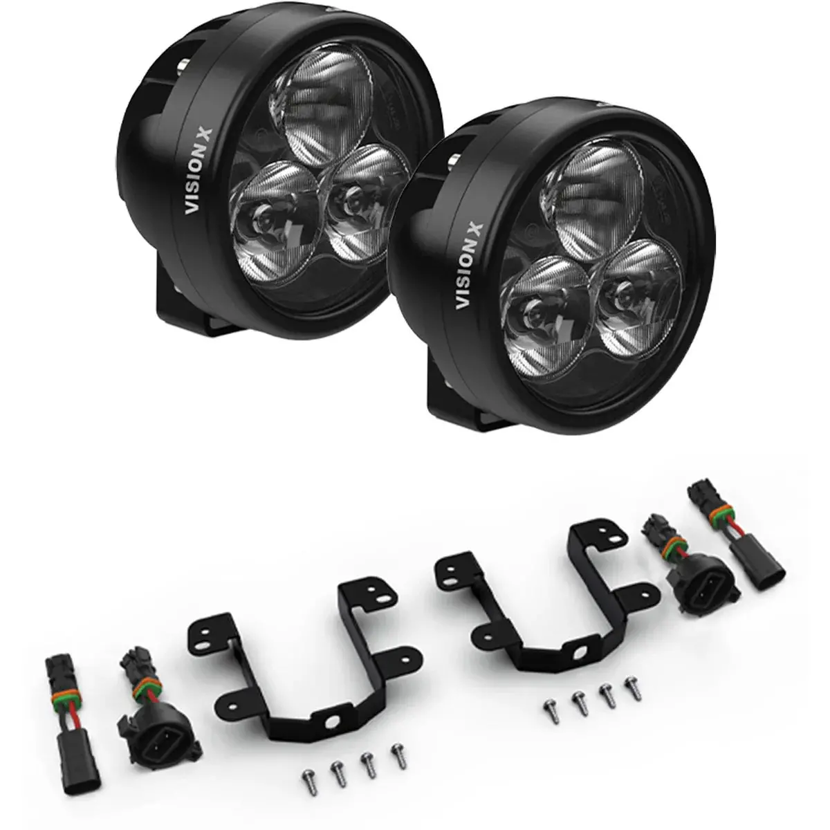 Vision X Fog Light Kit W/ Cr-4 Or Cr-3 For 07-23 Jeep Jk Jl Gladiator Cherokee 4