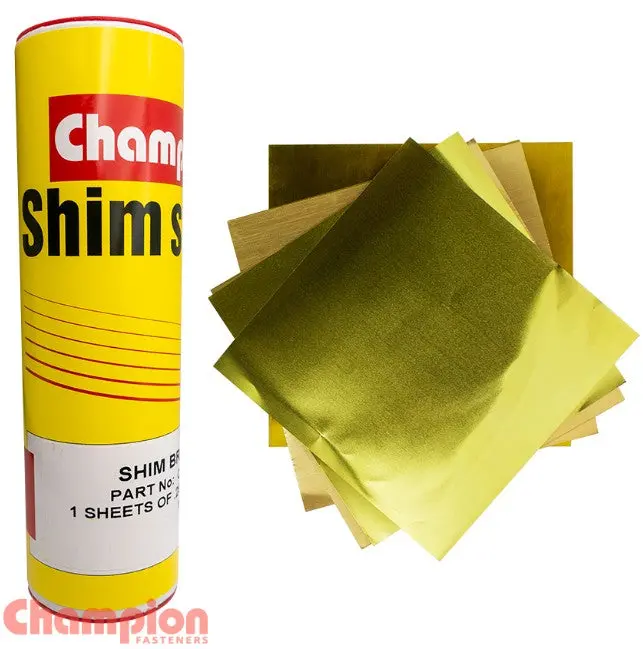 Champion Shim Brass Sheet 150 X 150 X .05Mm (.002") 6/Pack Csb700 1