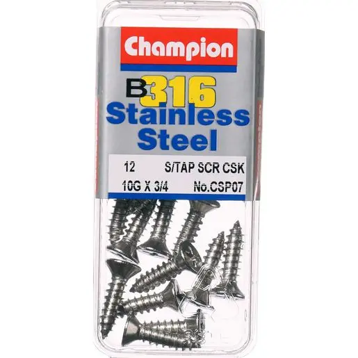 Champion Self Tapping Screws 10G X 3/4 “ Csp07 1