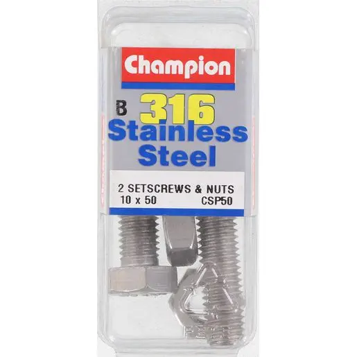 Champion Screws And Nut Set 10Mm X 50Mm  Csp50 1