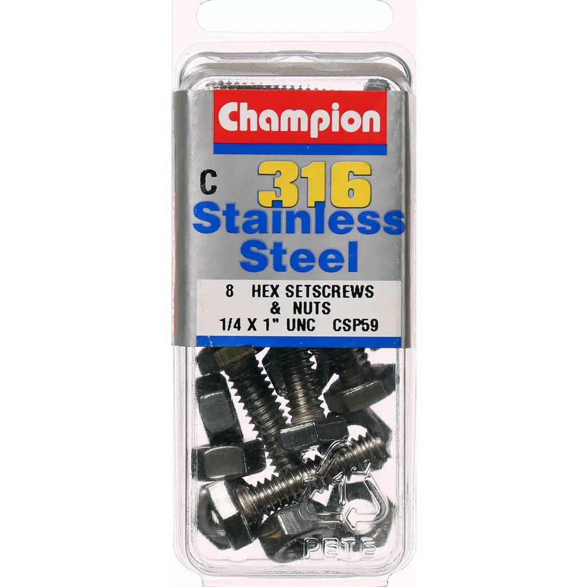 Champion Hex Screw Set -  ¼ “ X 1 “ Csp59 1