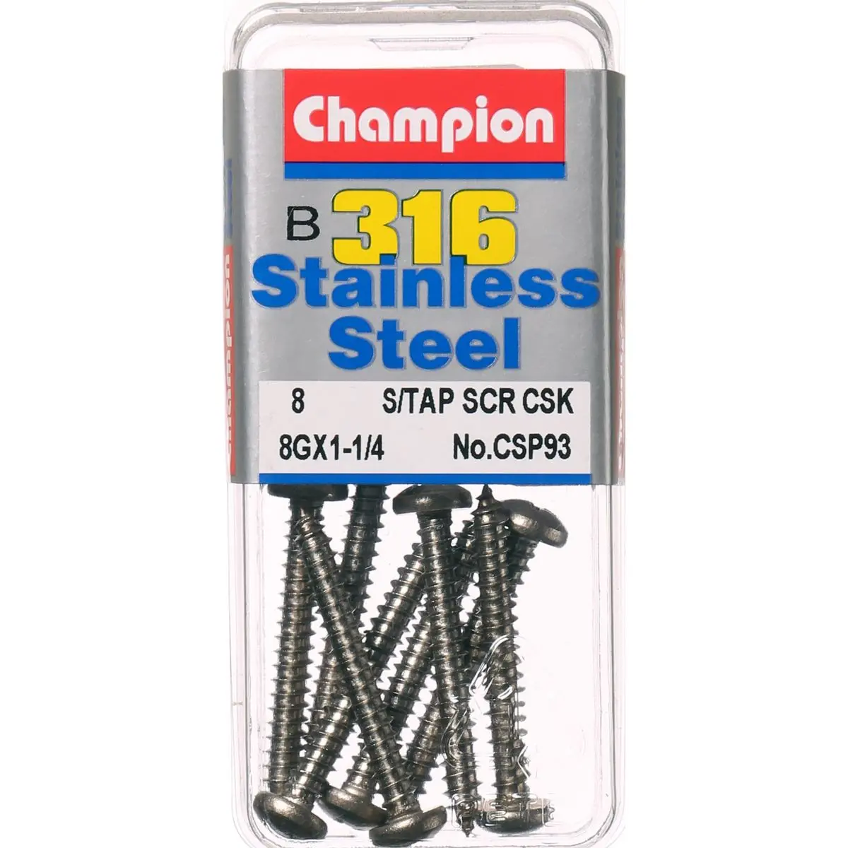 Champion Self Tapping Pan Head Screws 8G X 1-1/4 -Csp93 1