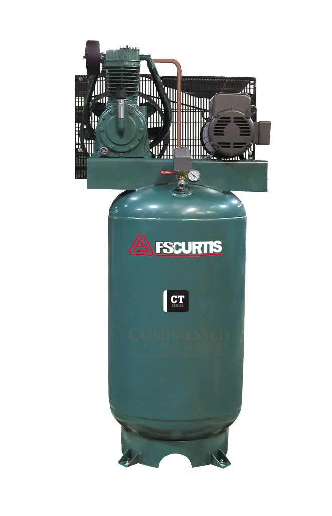 Fs-Curtis Ct5 – 5 Hp Two-Stage Reciprocating Air Compressor  17.8 Cfm @ 175 Psi | 80-Gallon Vertical Tank 1