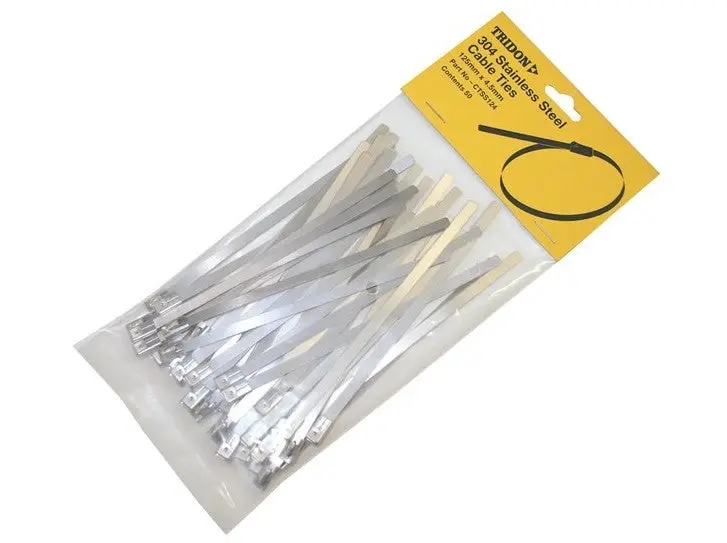 Tridon Stainless Steel Cable Ties 125 X 4.5Mm  50 Pack Ctss124 1