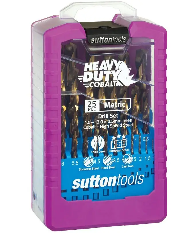 Sutton Cobalt Drill Bit Set Metric 25Pcs 1.0-13Mm X 0.5Mm  D109sm3 1