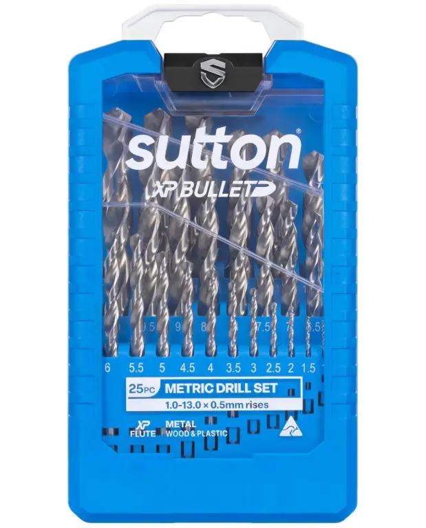 Sutton 1-13Mm Hss Bright Xtreme Precision Xp Bullet Drill Jobber Set  25 Piece D220sm25 1