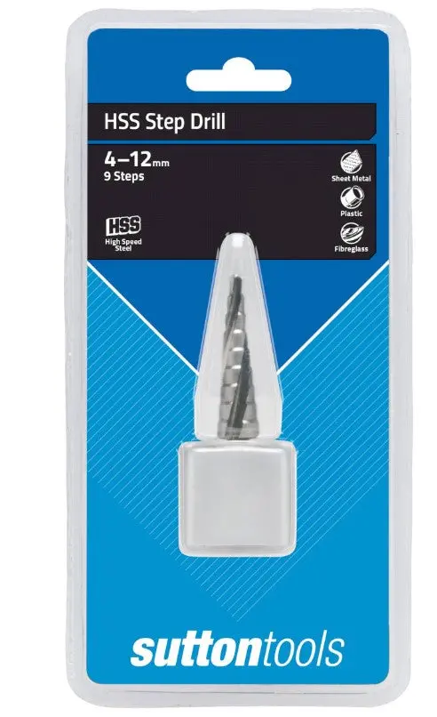 Sutton Drill Step Hss 4-12Mm 9-Step Spiral Flute D50441209 1