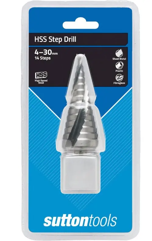 Sutton Drill Step Hss 4-30Mm 14-Step Spiral Flute D50443014 1