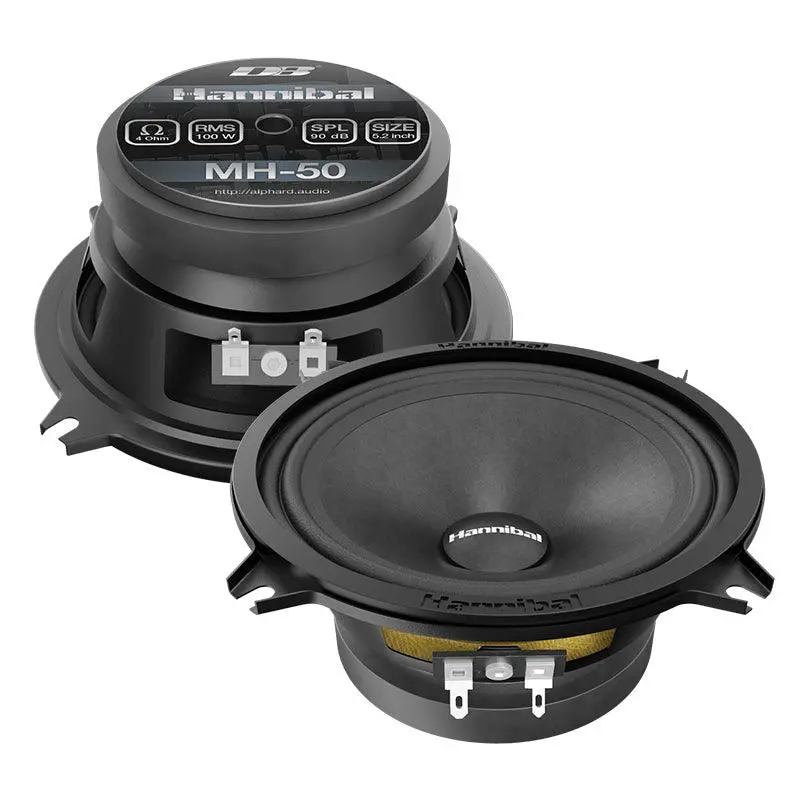 Deaf Bonce Hannibal Mh-50 5" 4-Ohm Pair 100W Rms Midrange Car Audio Speakers 1