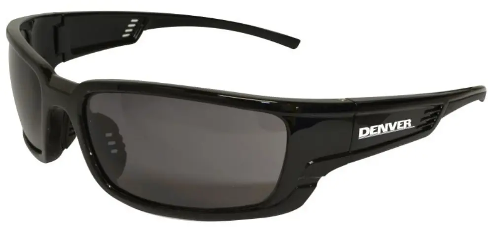 Denver Premium Safety Glasses, Black Frame Smoke Lens Ede307 1