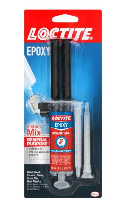 Loctite Epoxy Instant Mix 5 Minute Self Mixing 14Ml Double Syringe Epoxy-5-Min/Loctite 1