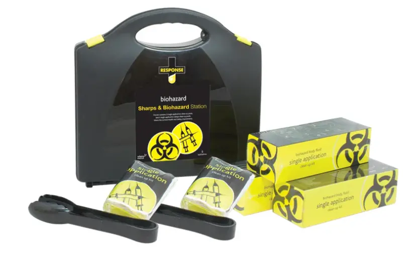 Fastaid Sharps & Biohazard Station, Plastic Portable Firstaid Fads20 1