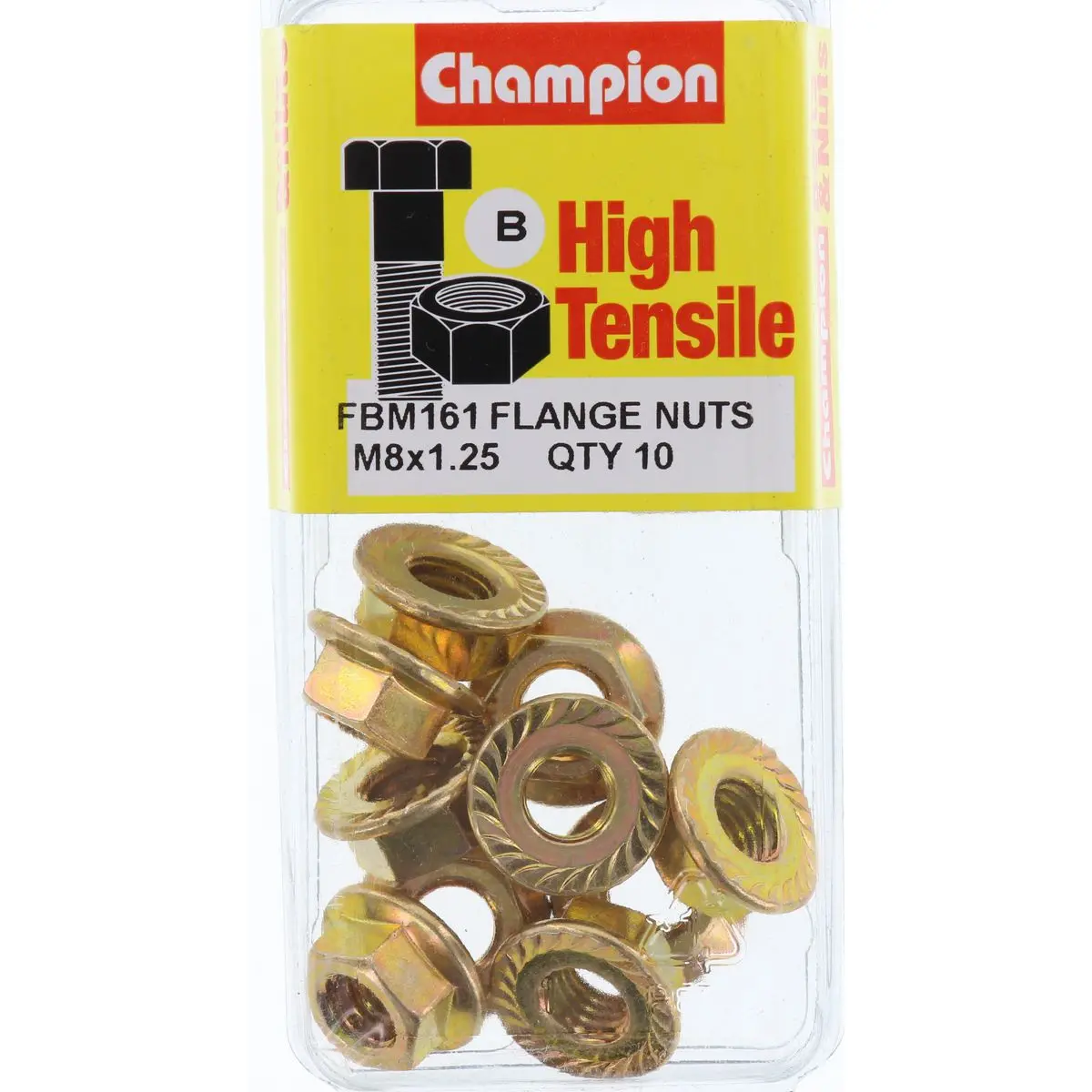 Champion Blister Flange Nuts M8 X 1.25Mm-Fbm161 1