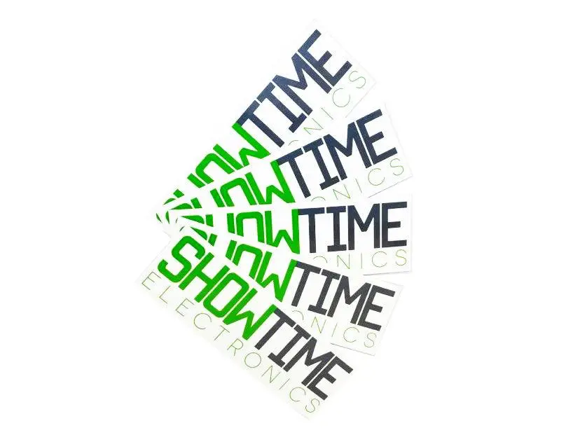 Five Of Showtime Electronics 6" Clear Logo Decal Stickerpack 1
