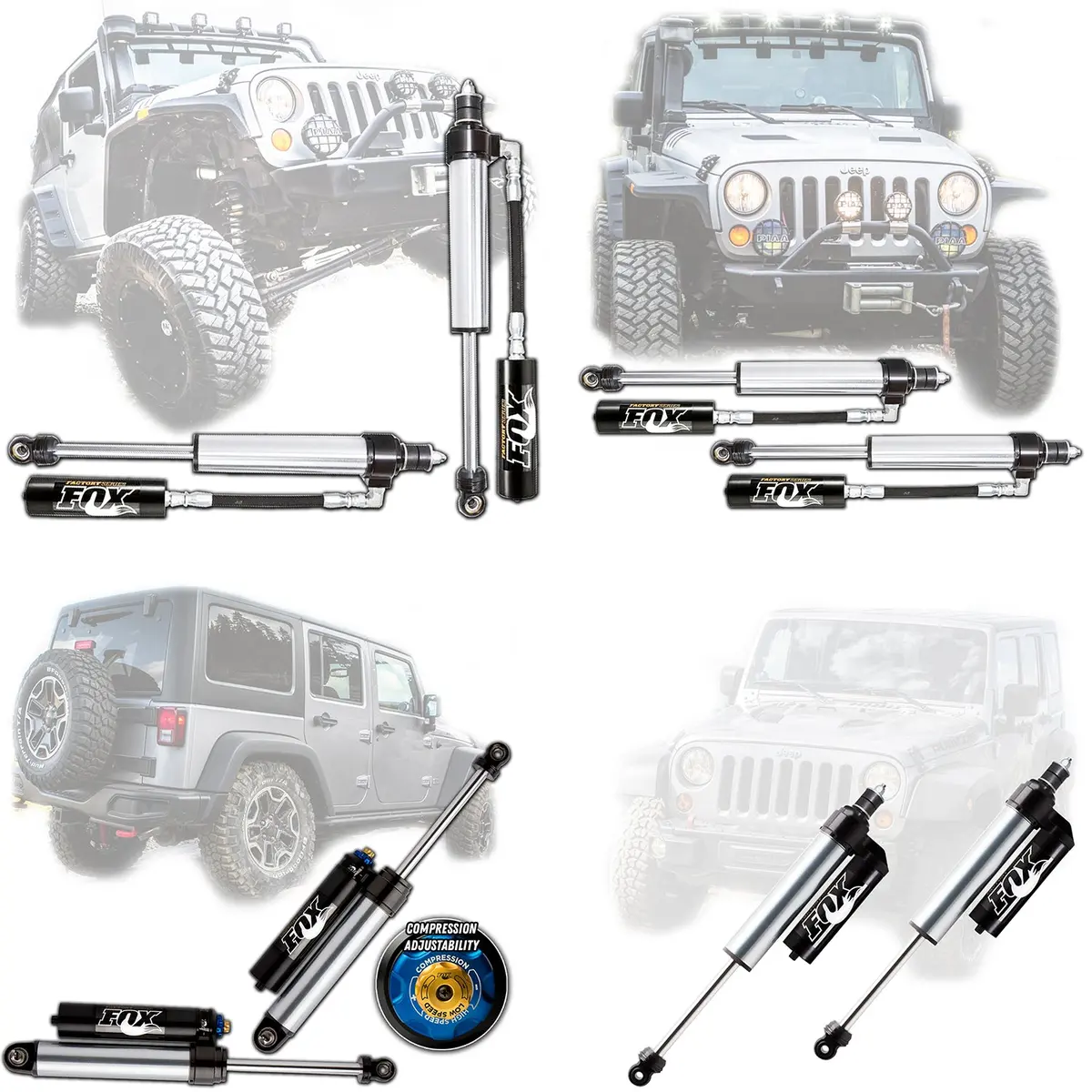 Fox 2.5 Factory Race Series Shocks For 2007-2018 Jeep Wrangler Jk 1