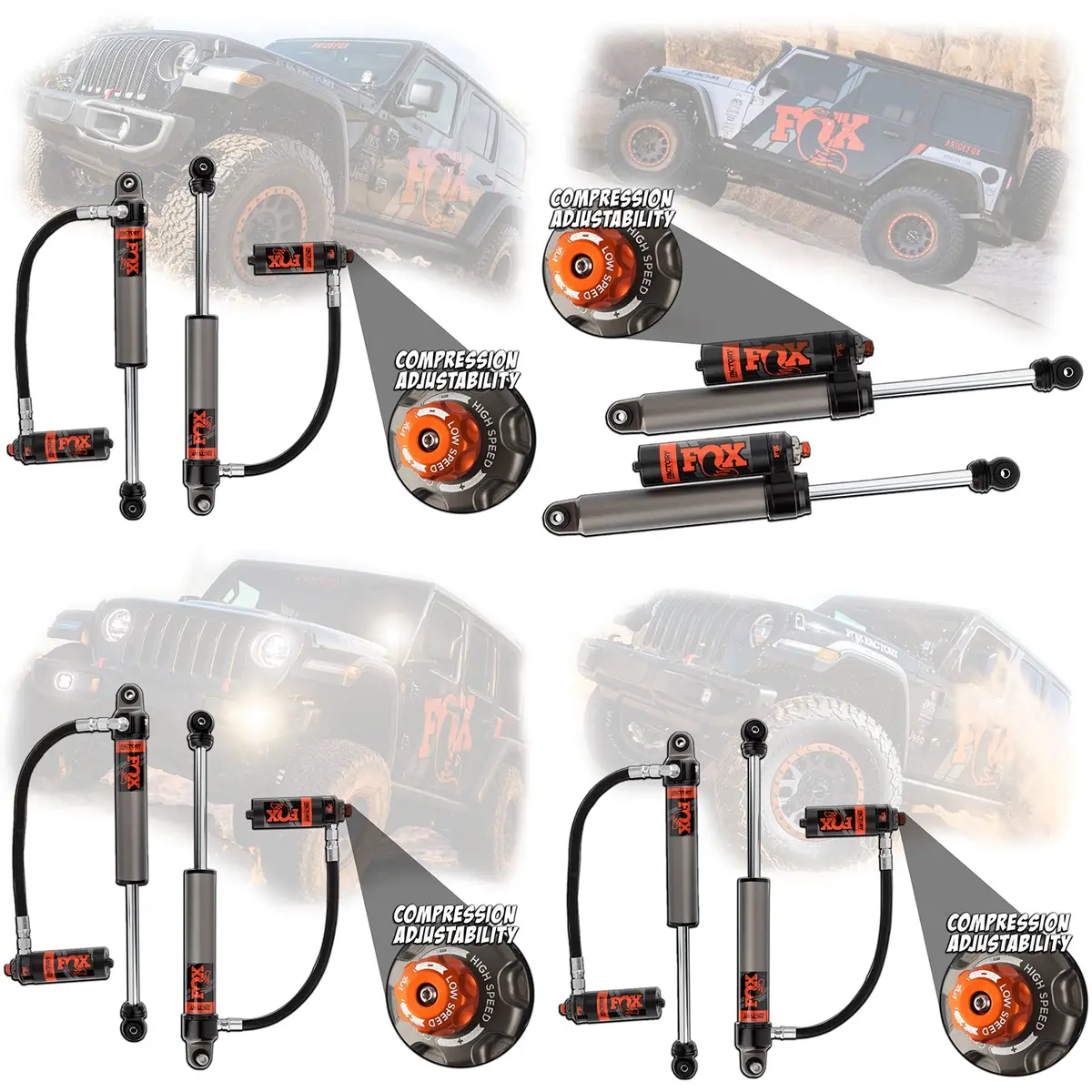 Fox 2.5 Factory Race Series Shocks For 2018-2019 Jeep Wrangler Jl 1