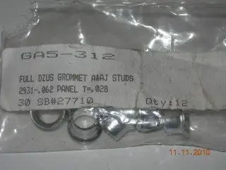 Grommet - Full Flare - Dzus - Aluminum 1