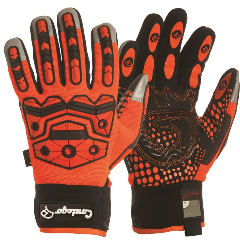 Contego Jabiru Mechanics Glove Impact 360 C5 Black/Fluro Orange Sizes Medium To 2Xl Cojabmechbg000 1