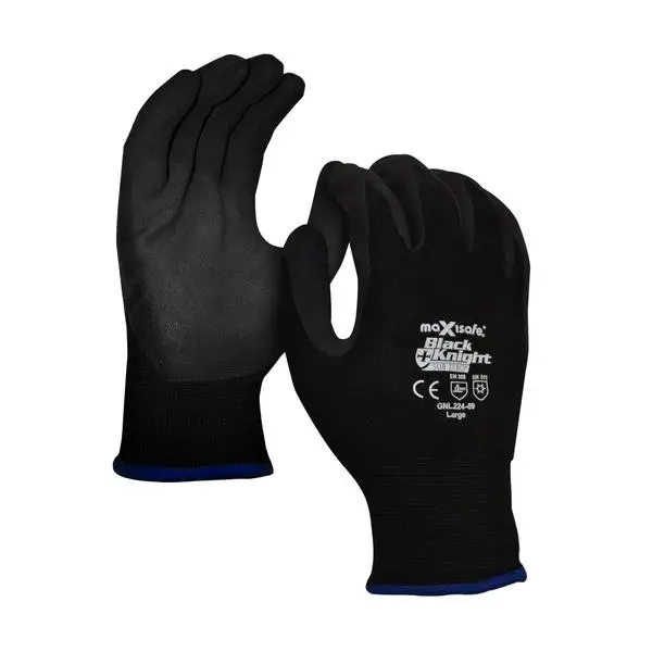 Maxisafe Black Night Nylon Glove Nitrile Coated Gnn192 1