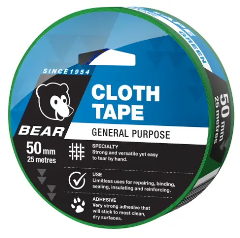 Bear Cloth Tape 50Mm X 25M Green 66623336618 1