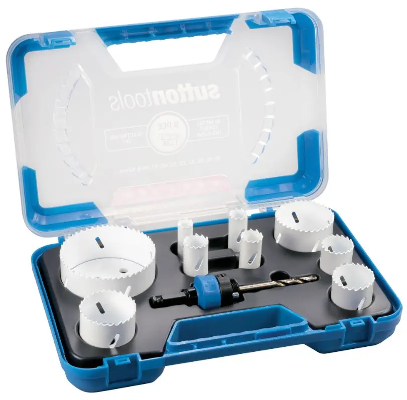 Sutton Tools Heavy Duty Bi-Metal Cobalt 9 Piece Electrician’S Holesaw Set H125bm10 1